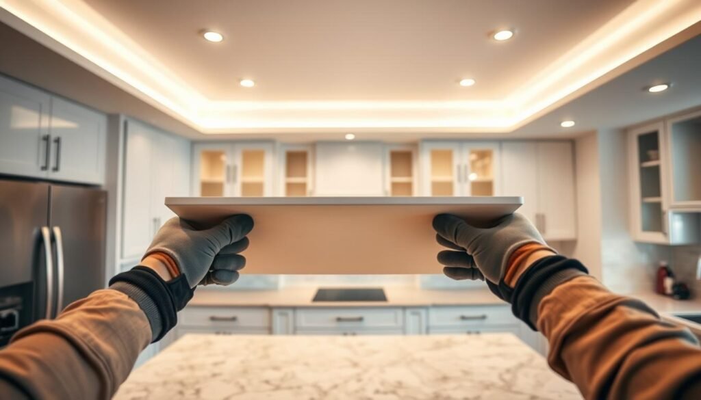 can you replace cabinets without damaging countertops?