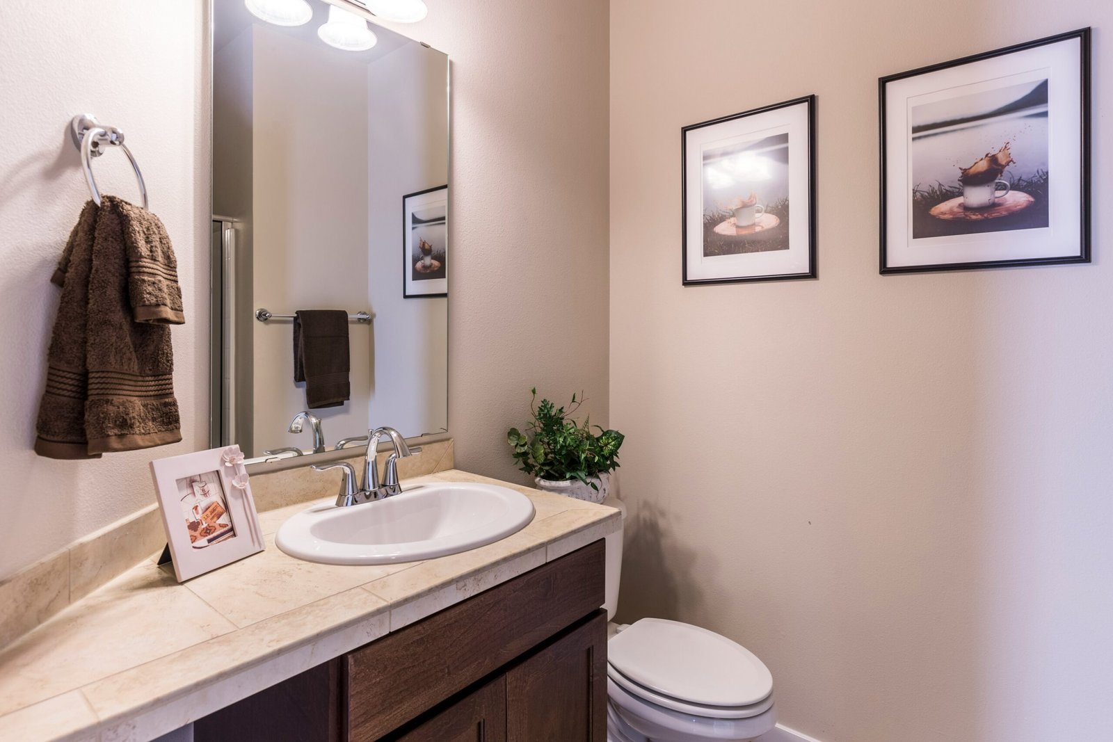 white vanity sink