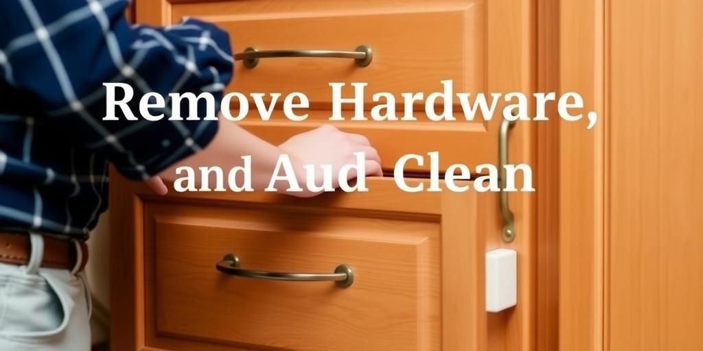 Remove Hardware and Clean Cabinets