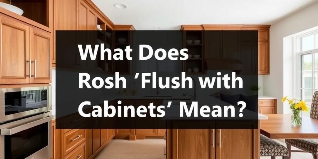 What Does 'Flush with Cabinets' Mean?