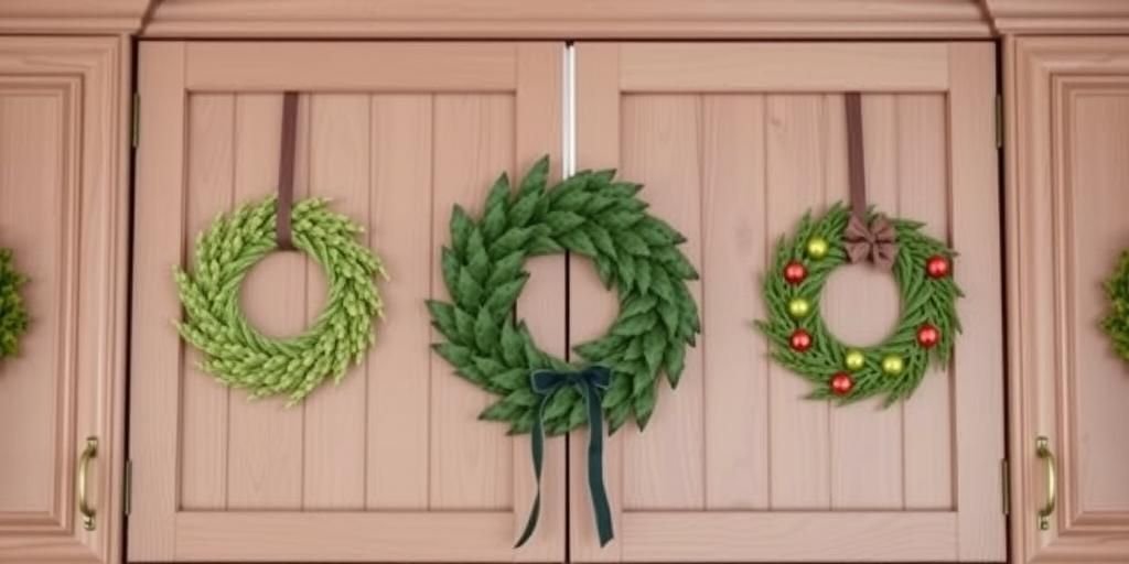 Easy Ways to Hang Wreaths on Cabinet Doors